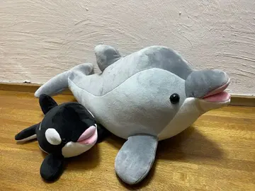 돌고래와 범고래 봉제 인형 세트