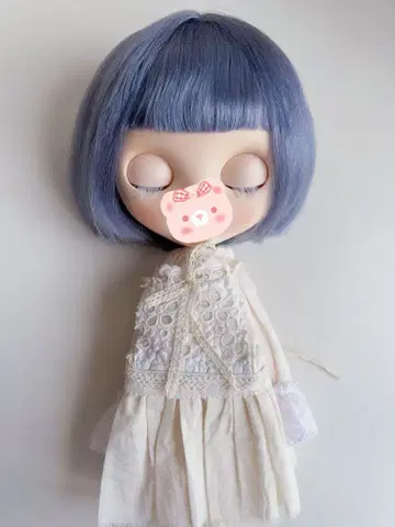 [ 당일 발송 ] blue 28 모헤어 가발 Blythe