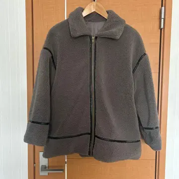 보아 플리스 자켓 그레이