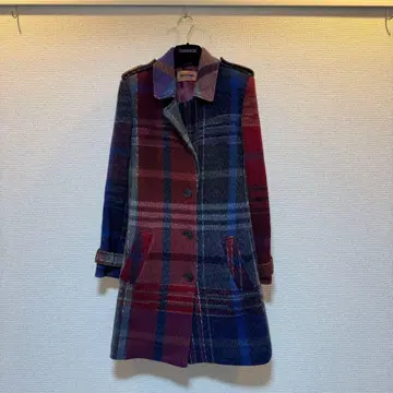 MISSONI 체크 무늬 롱 코트 미쏘니 옷걸이 포함