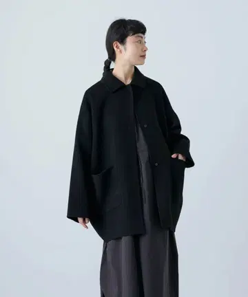 카구레 울 스텐 칼라 숏코트