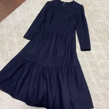 보더스 앳 발코니 티어드 원피스 네이비 36 울