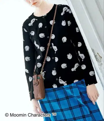 무민 티셔츠 자카드 가디건