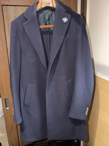 LARDINI 라르디니 네이비 체스터 코트 46 48