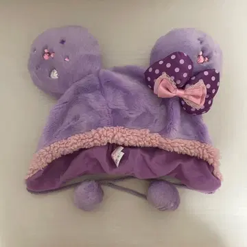 디즈니 미니 보라색 팬캡