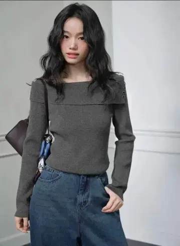 [ 새상품 택 포함 ] kuose 롱 슬리브 니트 탑