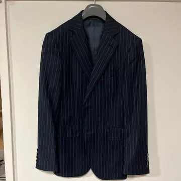 아오키 도쿄 스트라이프 정장 자켓 네이비
