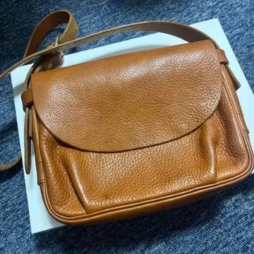 SLOW 가죽 숄더백 브라운 천연 가죽