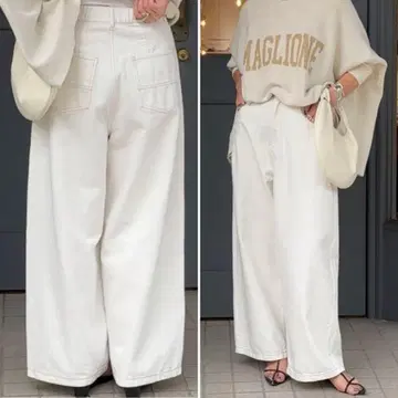 시니컬 cynical 데님 와이드 커브 팬츠 한정판 사이즈 L XL