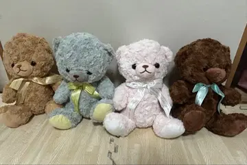 곰 봉제 인형 세트 4체 마이 로즈 베어 (30cm)