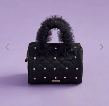 Maison de FLEUR 튤 핸들 큐빅 보스턴 백