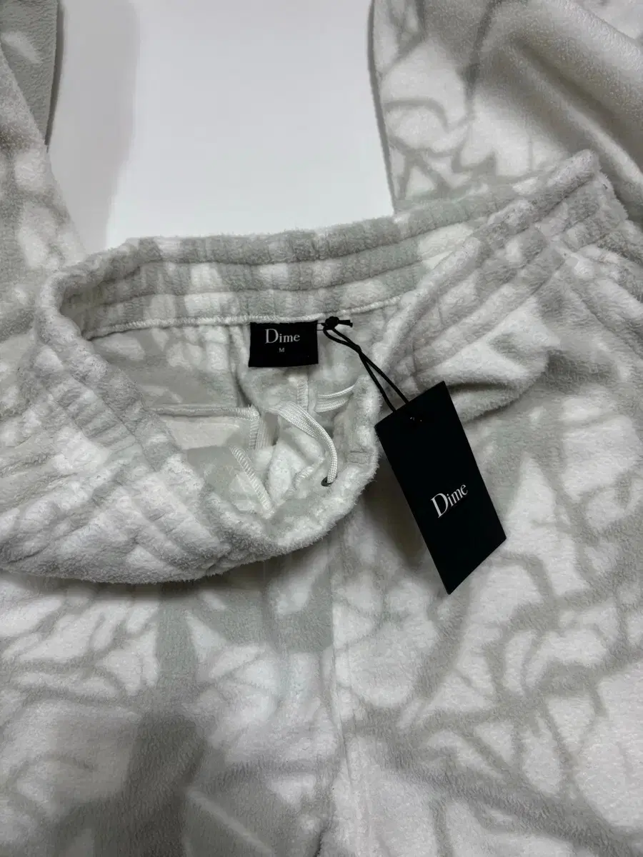 Dime Fleece Pants White Gray