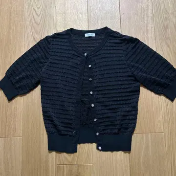 새상품급 AUSTIN REED 네이비 후드 부착 가디건 네이비