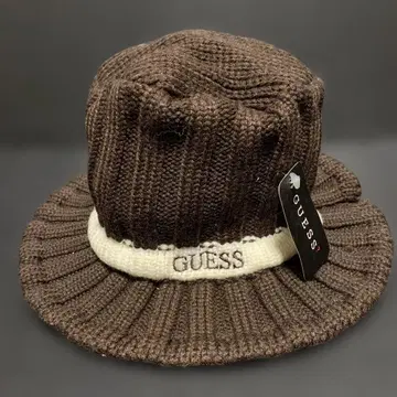 레어 GUESS 버킷햇 브라운