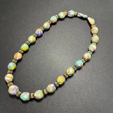 컬러풀 비즈 목걸이 약 60cm