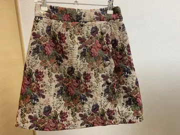 [ Ank Rouge ] 꽃무늬 타이트 미니 스커트 M 사이즈