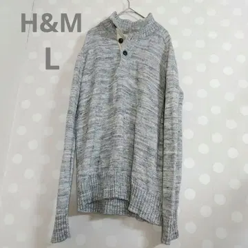 에이치앤엠 H&M 코튼 스웨터 L 사이즈 긴팔 그레이