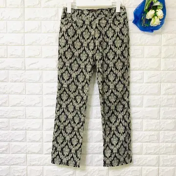 DECOY 스트레치 팬츠 올 패턴 보타니컬 스트레이트 고급 캐주얼 M