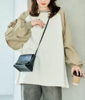 FREAK'S STORE 쭈리 이소재 도킹 2WAY 빅 풀오버 새상품급