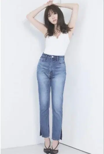 Her lip to Tokyo High Rise Jeans