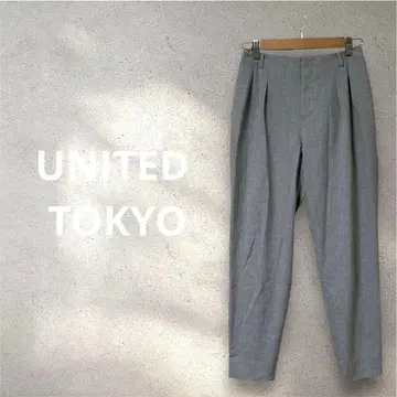 UNITED TOKYO [일본제] 미 실루엣 2턱 테이퍼드 슬랙스