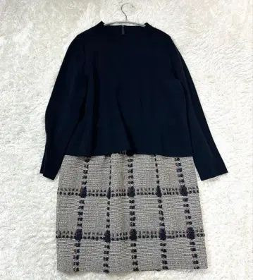 새상품급 매킨토시 런던 도킹 원피스 트위드 46 빅