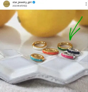 스타 주얼리 걸 이어커프 에나멜 자수정