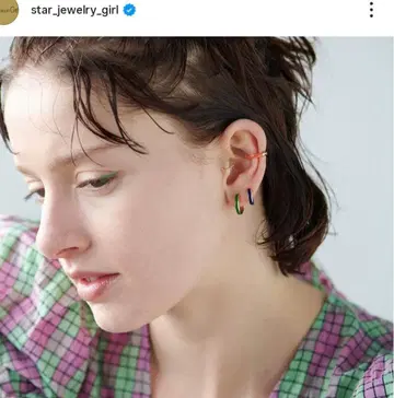 스타 주얼리 걸 이어커프 에나멜 자수정