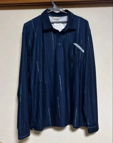 adabat 네이비 긴팔 피케 셔츠