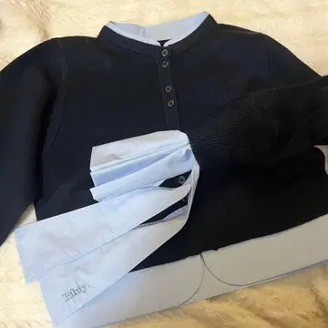 bibiy 니트 가디건 네이비