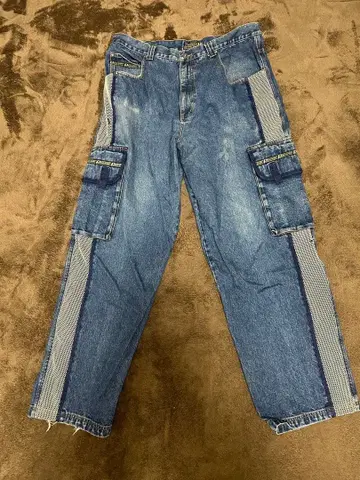 00년대 PACO SPORT 카고 팬츠 데님 블루 40-34