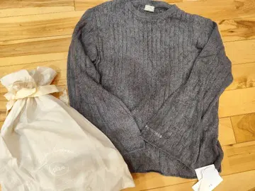 gelato pique 그레이 리브 편직 스웨터