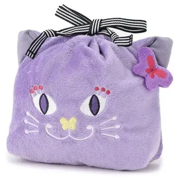 안나수이 안나수이 미니 복조리 파우치 고양이 네코 보라색 퍼플