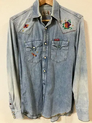 Hysteric Glamour 자수 데님 셔츠 M