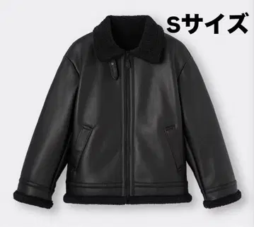 GU 인조 가죽 B-3 블루종 블랙 [ S 사이즈 ]