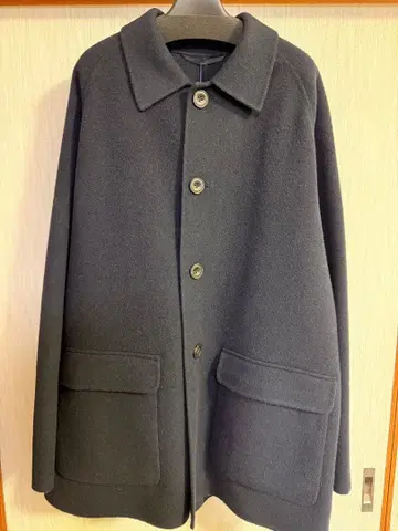 다크 네이비 울 코트 미사용 택 포함