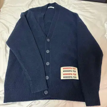 ZARA 타이거 패치 니트 가디건 네이비 호랑이 무늬