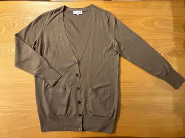[ 새상품급 ] 매킨토시 런던 브라운 V넥 롱 가디건 38