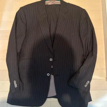 dunhill 다크 그레이 스트라이프 정장 세트