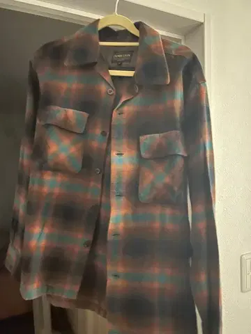 Pendleton 긴팔 셔츠 S 브라운 체크