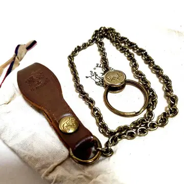 일비종떼 지갑 체인 키링 키링 브라운