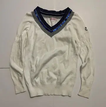 Tulipian 화이트 V넥 스웨터 여성용