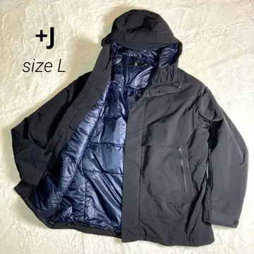 미사용급 UNIQLO +J 하이브리드 다운 오버사이즈 파카 복각 블랙 L