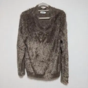 LEPSIM 브라운 퍼풍 니트 L 사이즈