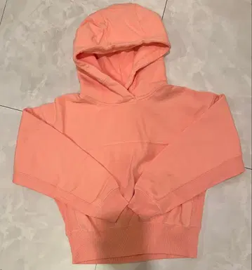 Champion 핑크 후드 부착 숏 기장 후드티