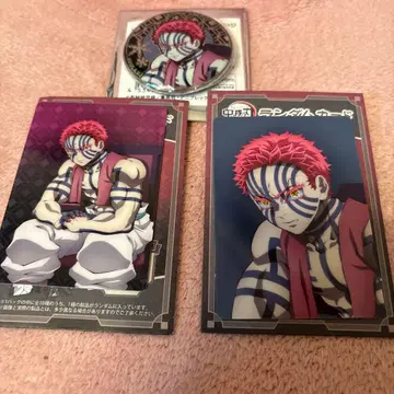 귀멸의 칼날 AGF 애니플렉스 아카자 캔뱃지 카드