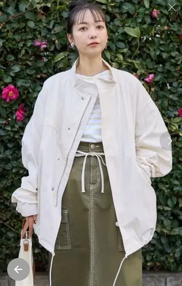 프리크 스토어 m-65 숏 모즈 코트 아우터 화이트 블루종