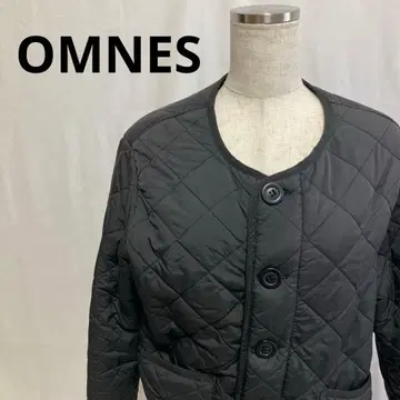 OMNES 블랙 퀼팅 자켓