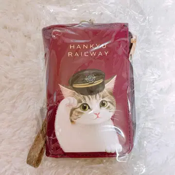 한큐 전철 고양이부 고양이 차장님 패스 케이스