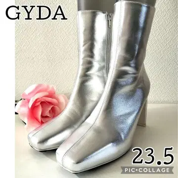 [ 새상품급 ] GYDA 인스톰 숏부츠 실버 스퀘어토 한국